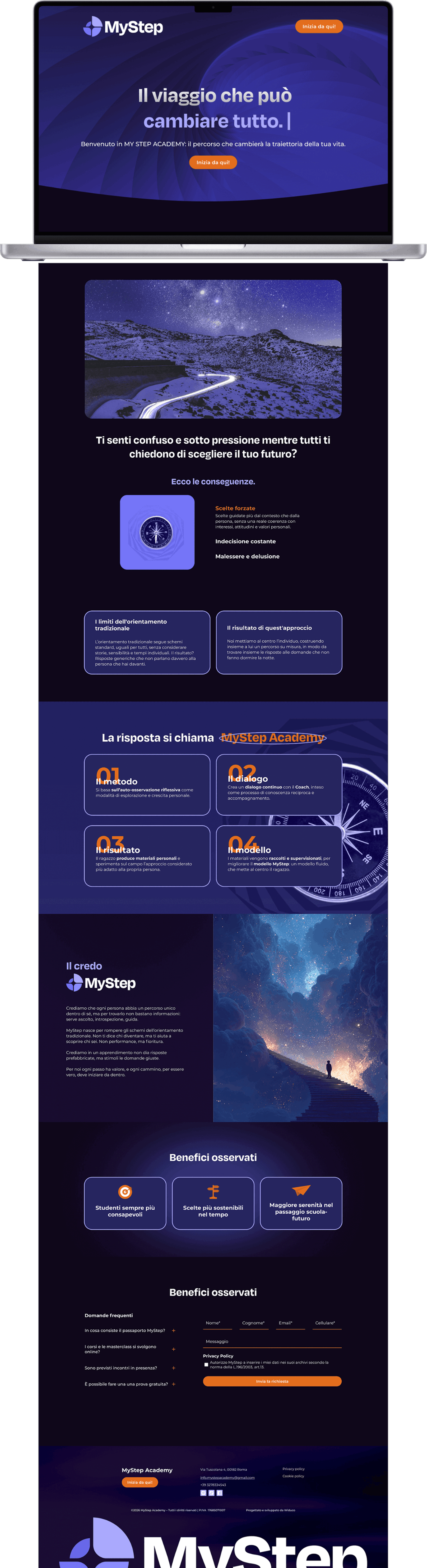 home del sito di MyStep Academy