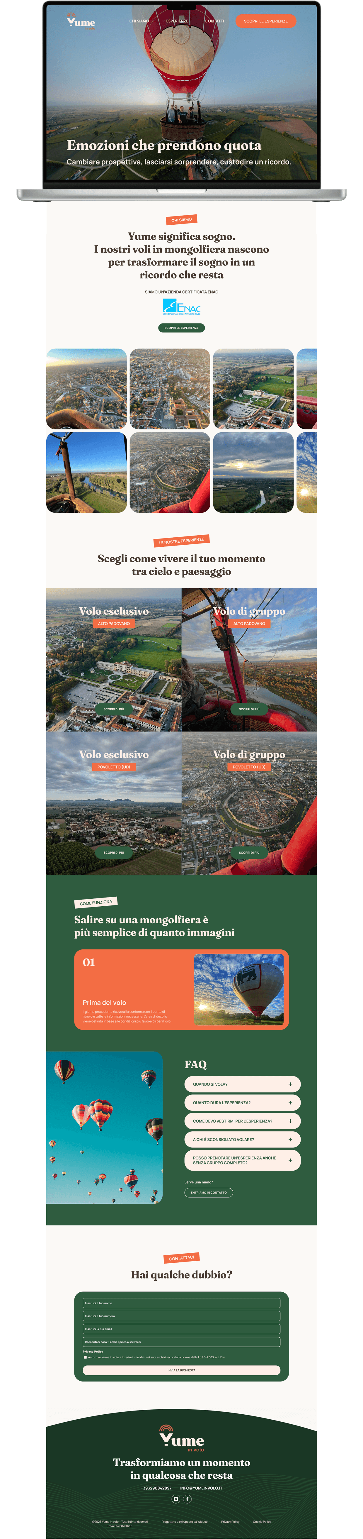 home del sito di Yume in Volo