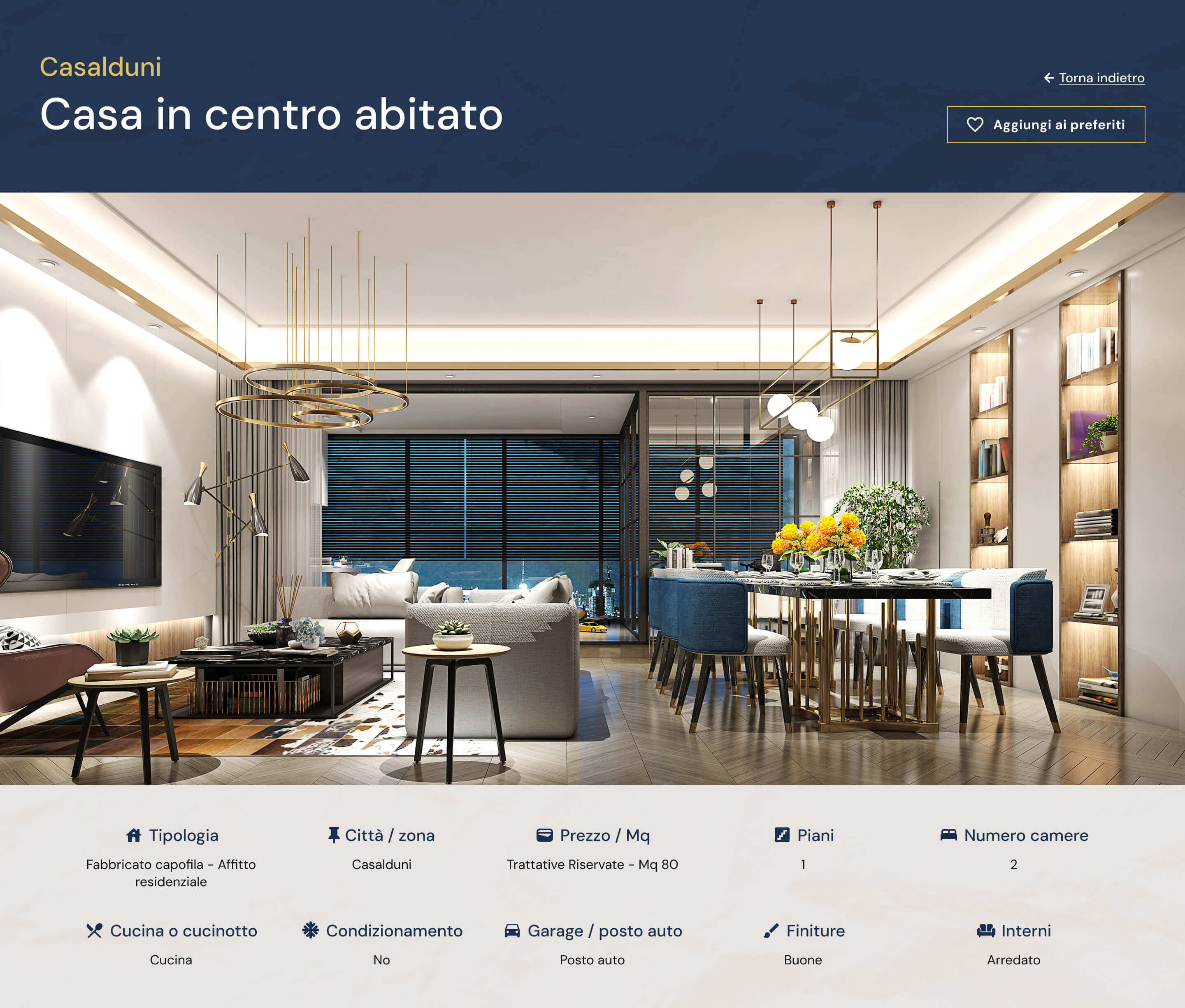 pagina immobile sito web Tecno System Immobiliare